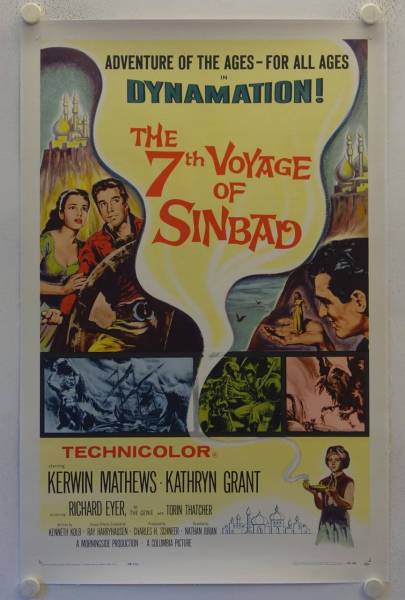 Sindbads 7. (Siebte) Reise originales US Onesheet Filmplakat